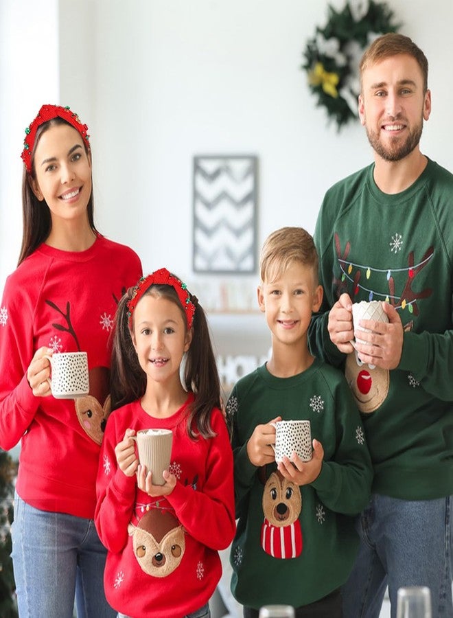 CAVETEE Red Christmas Headband for Women, Wide Top Knot Rhinestone Holiday Headband Christmas Hair Accessories for Women and Girls Festive Gifts - Image 4